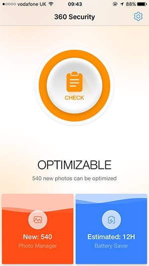 screenshot of another business app