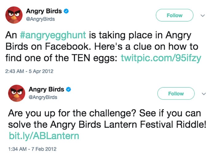 angry birds social media screenshot