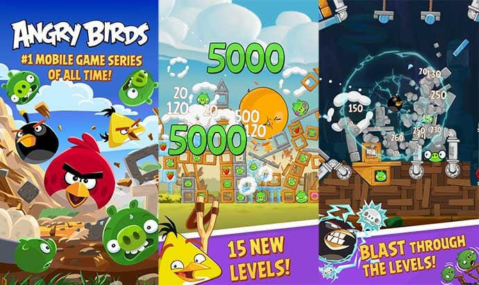 angry birds screenshots