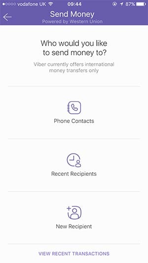 money sending app screenshot