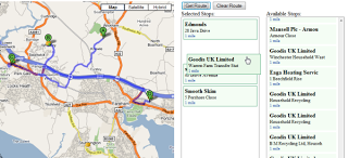 google maps created route with jquery and microformats