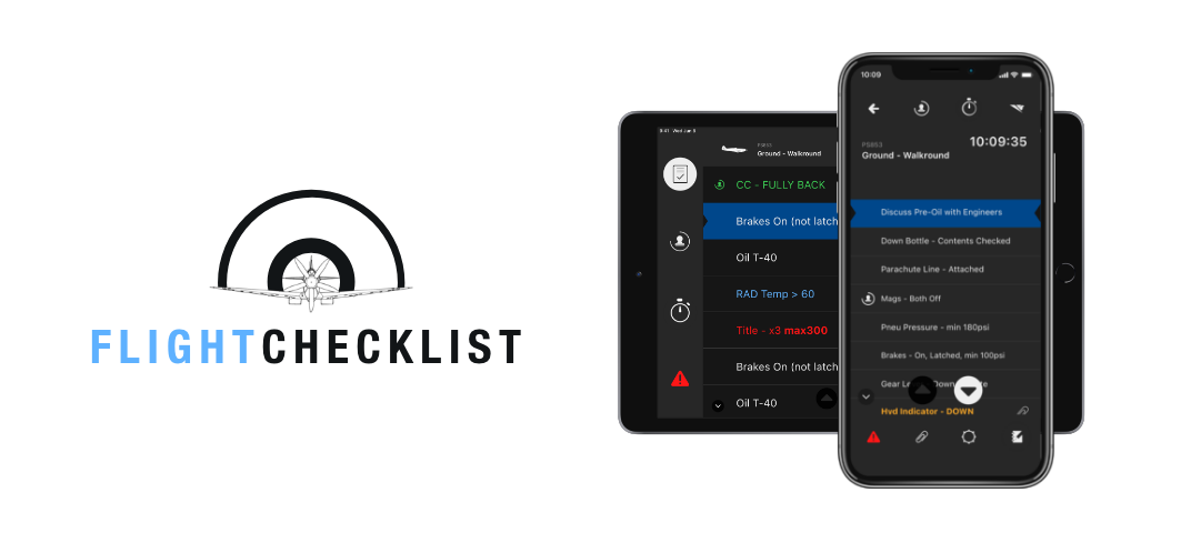 Flight Checklist Logo and Screens